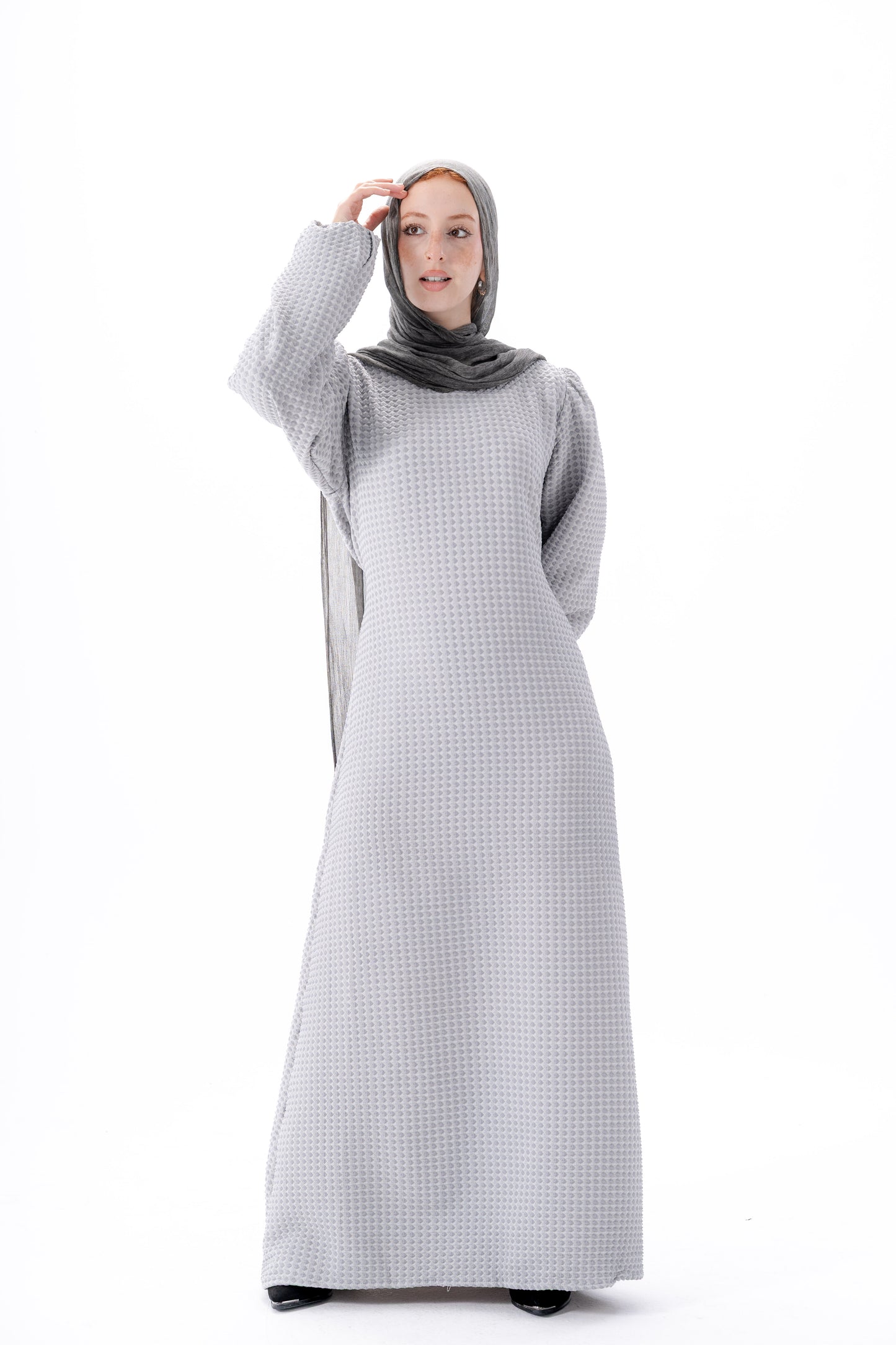 Soft Bloom Dress -Gray