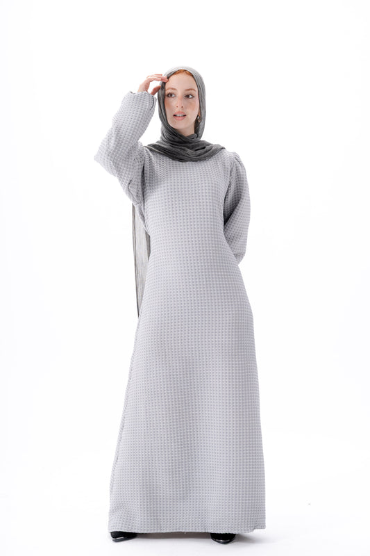 Soft Bloom Dress -Gray
