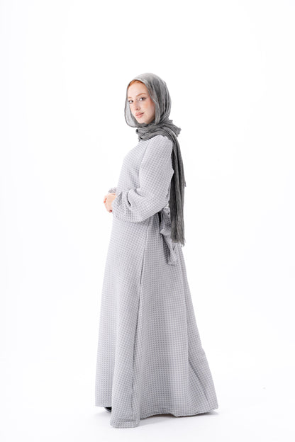 Soft Bloom Dress -Gray