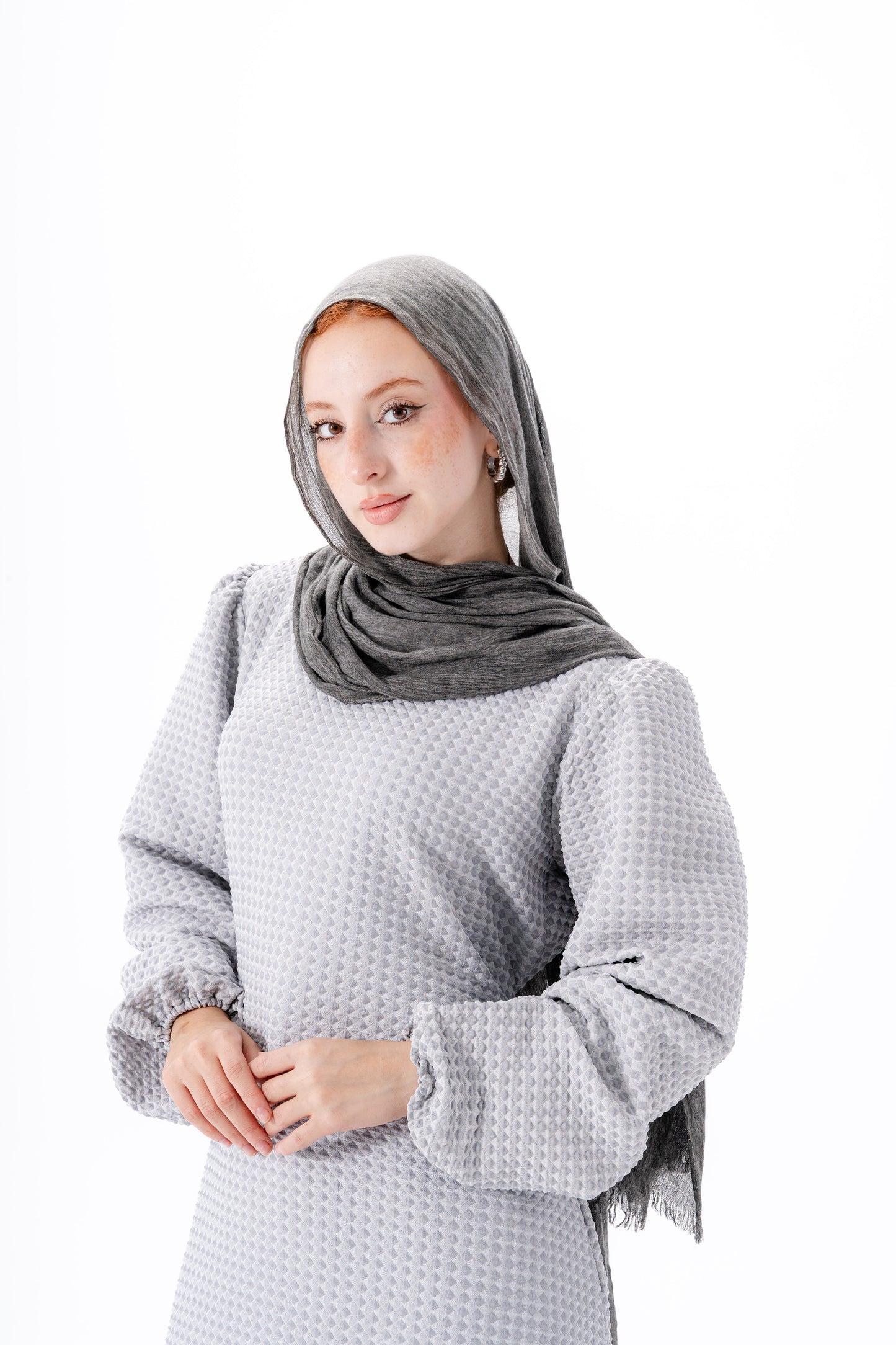 Soft Bloom Dress -Gray
