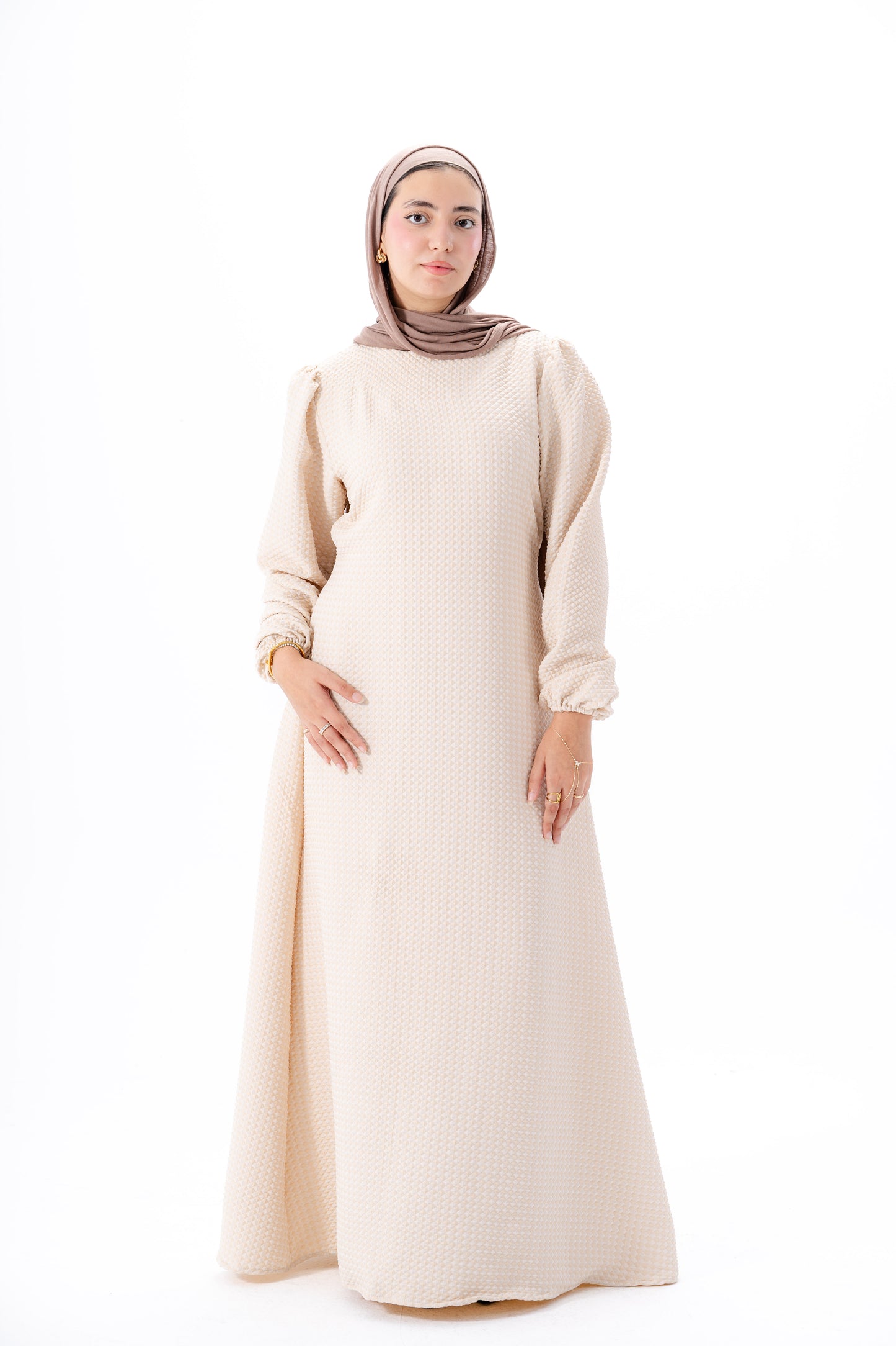 Soft Bloom Dress -Beige
