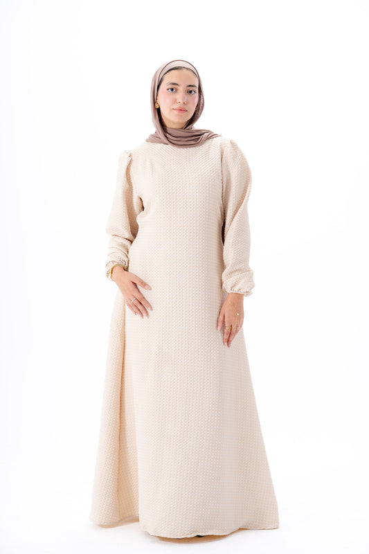 Soft Bloom Dress -Beige