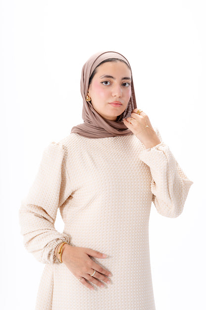 Soft Bloom Dress -Beige