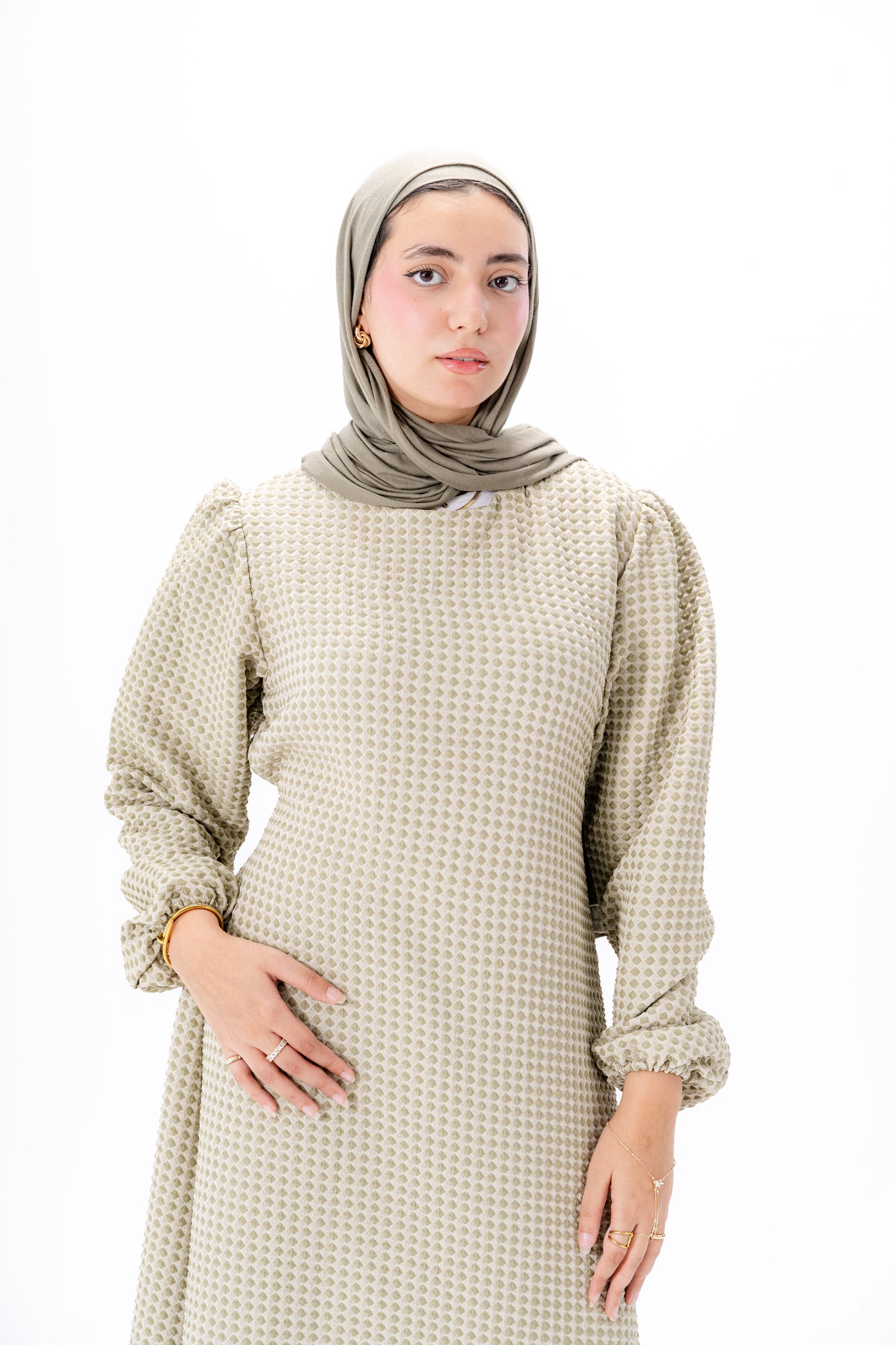 Soft Bloom Dress -Olive