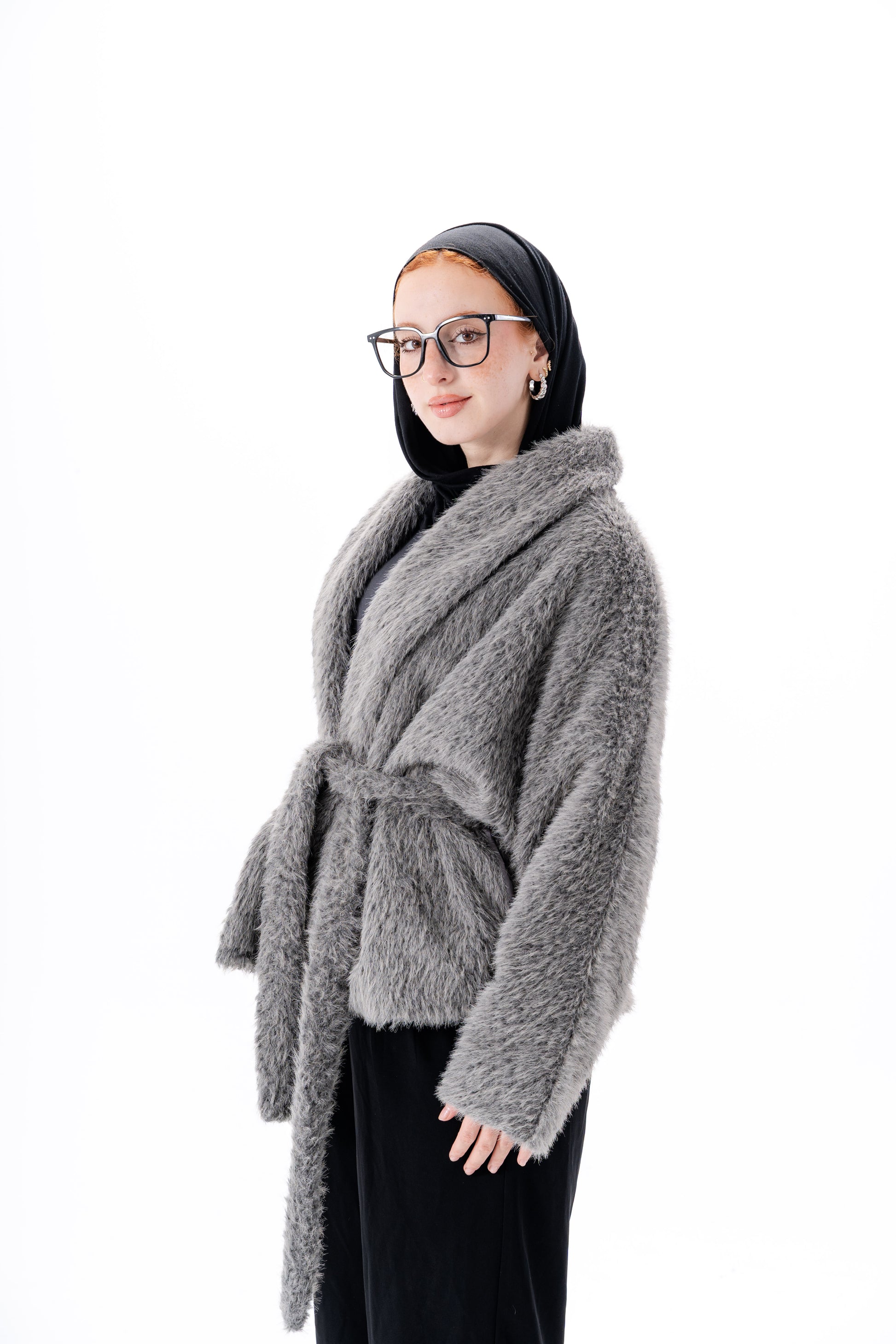 Faux Fur Jacket -Gray