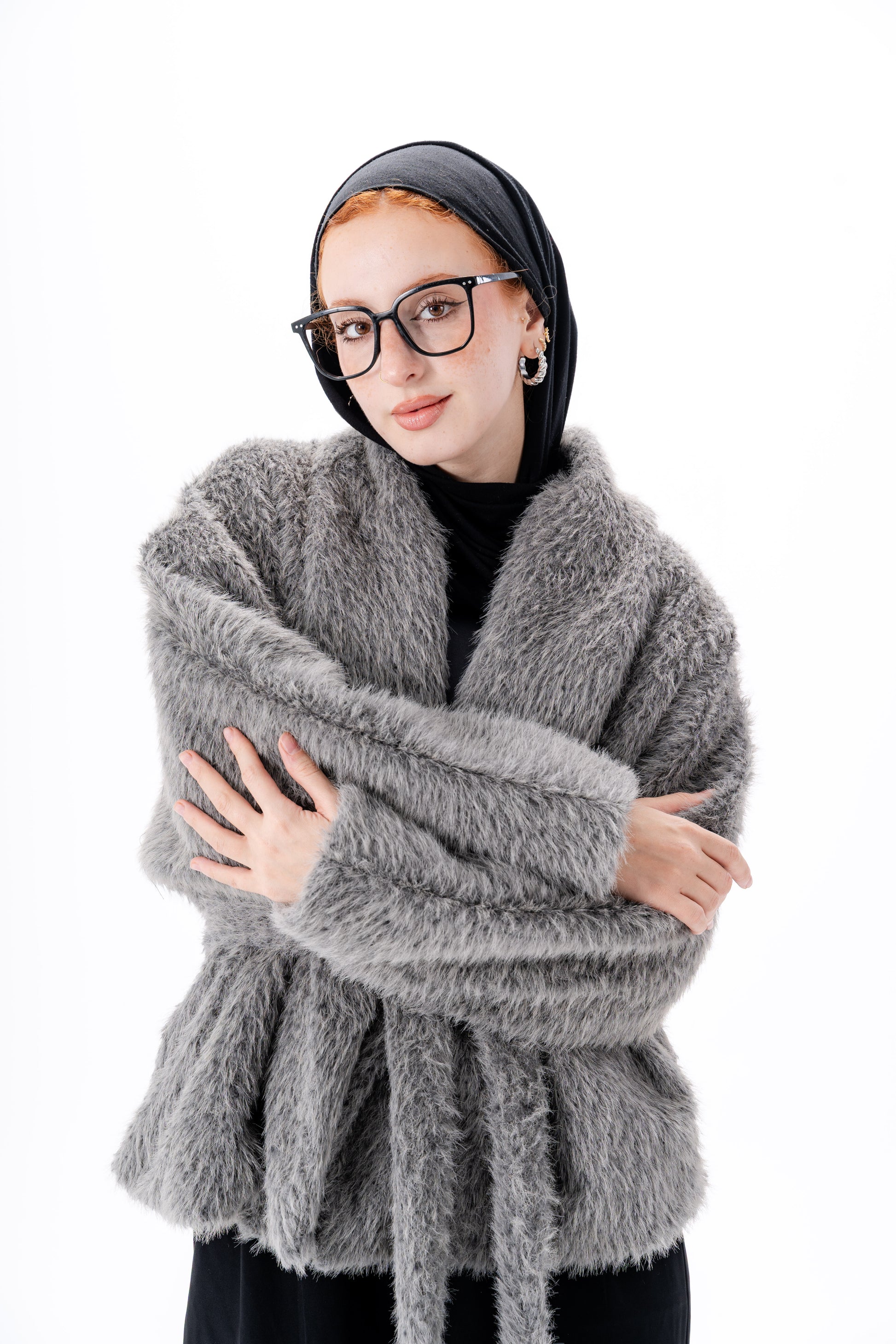 Faux Fur Jacket -Gray