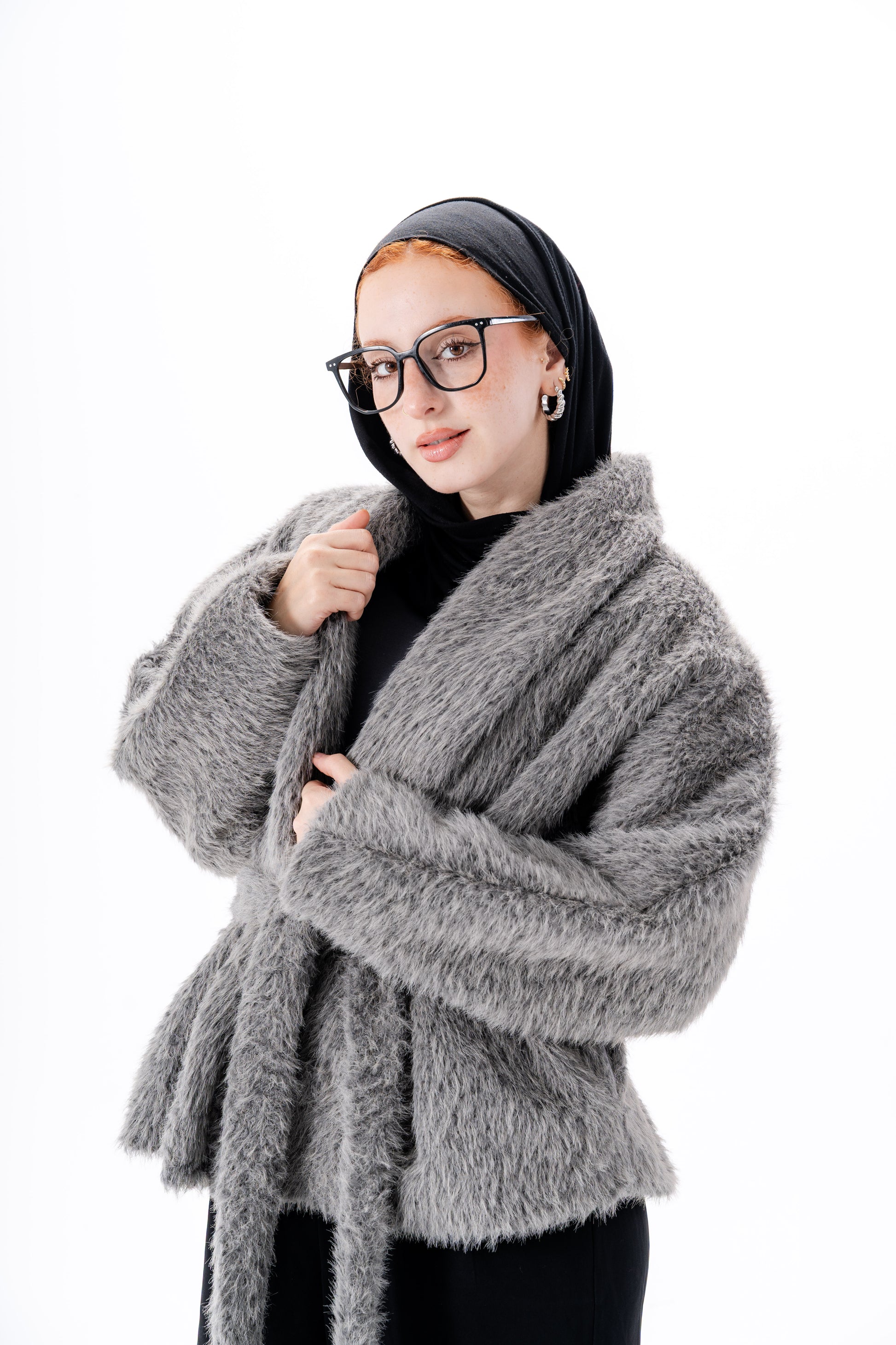 Faux Fur Jacket -Gray