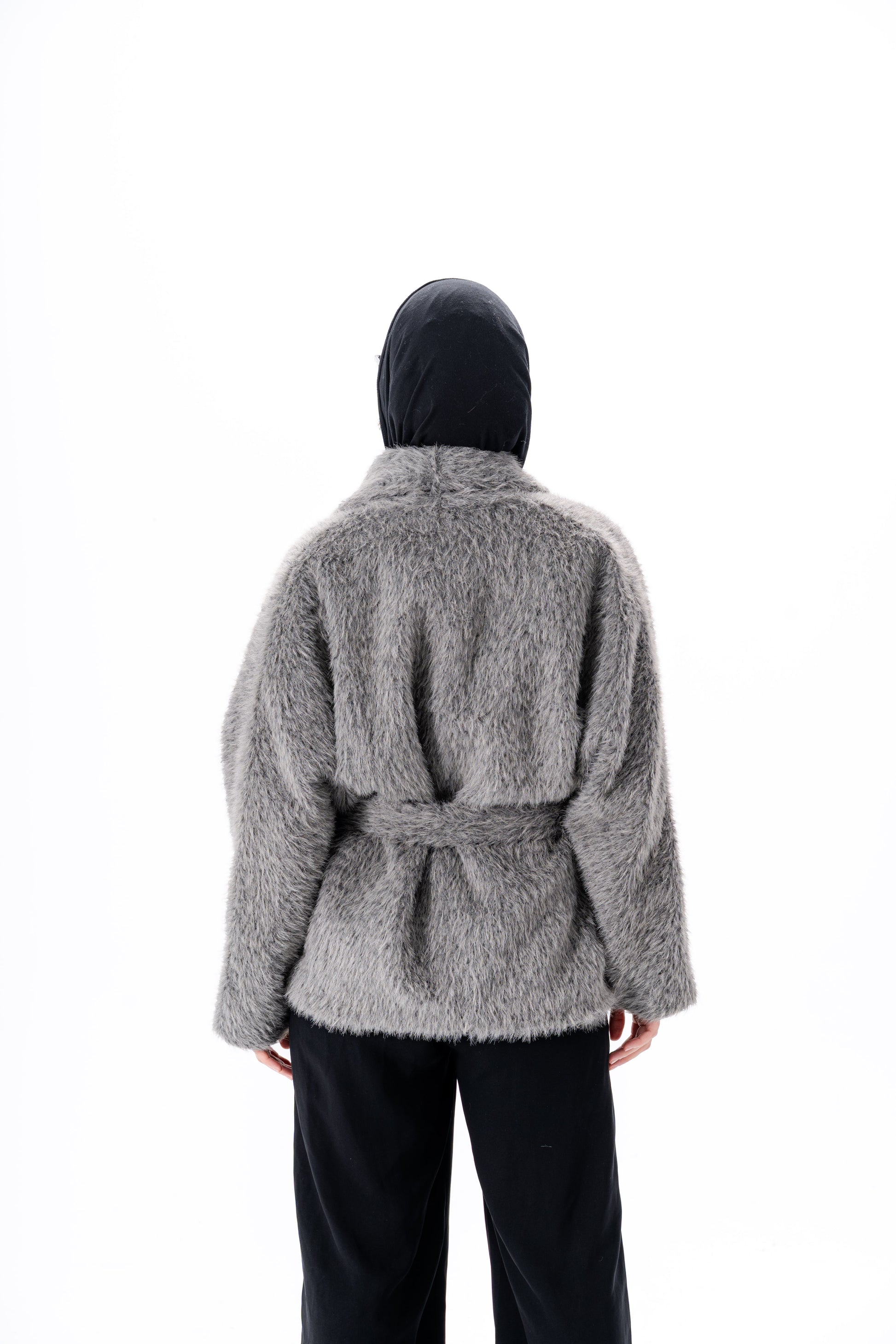 Faux Fur Jacket -Gray