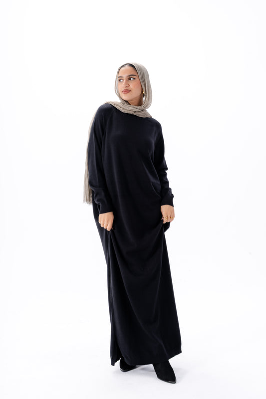 Long Basic Dress -Black