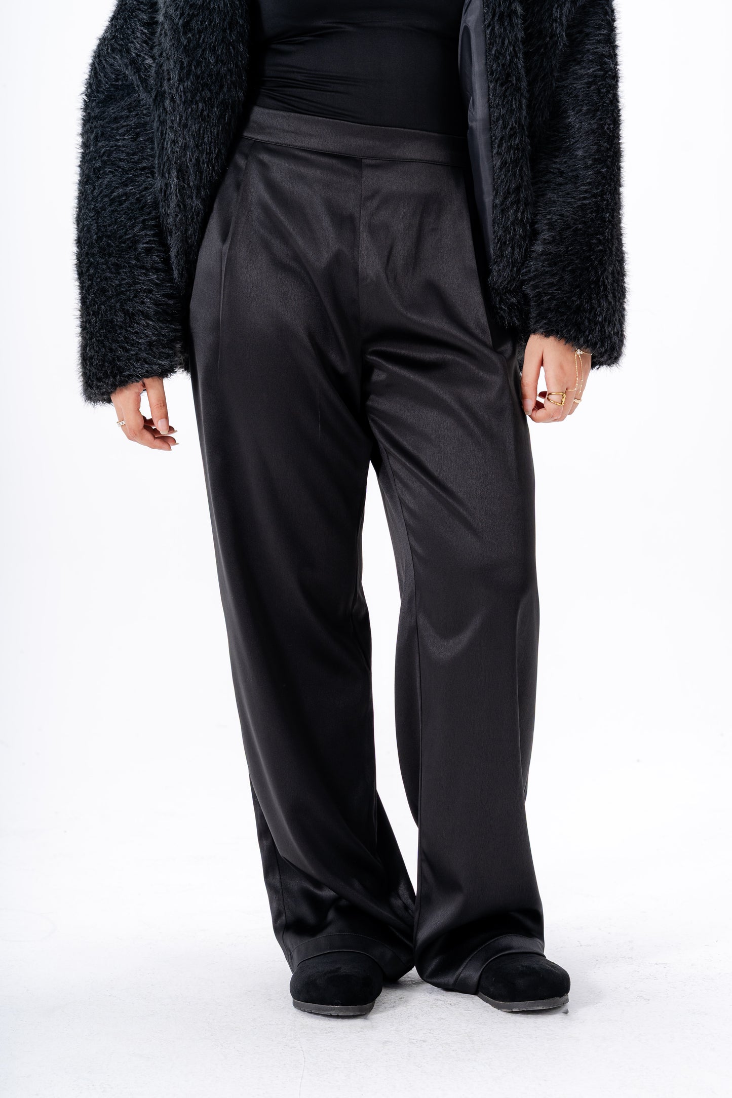 Satin Pants -Black