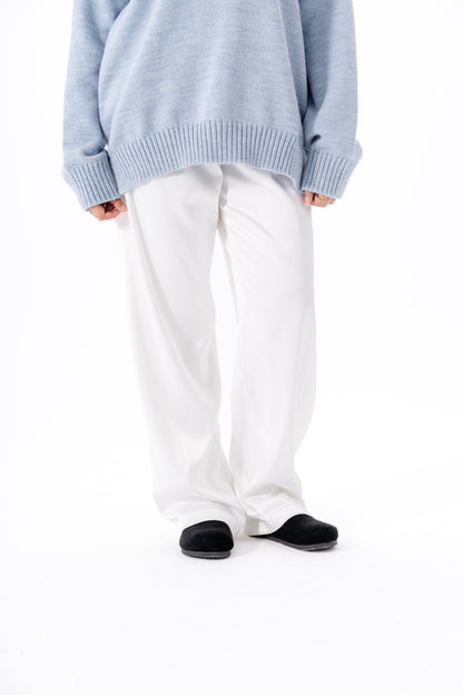 Satin Pants -White