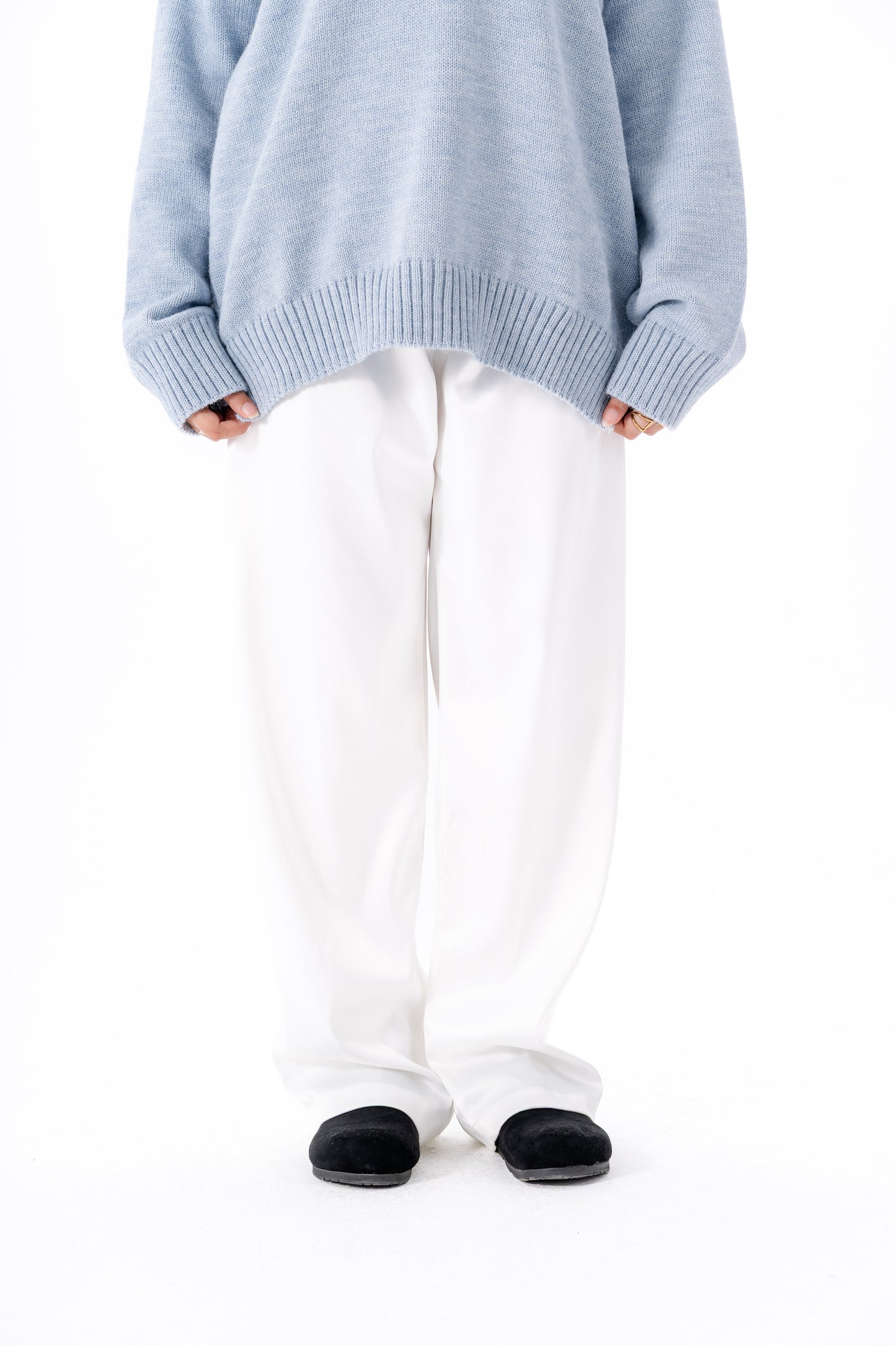 Satin Pants -White