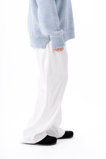 Satin Pants -White
