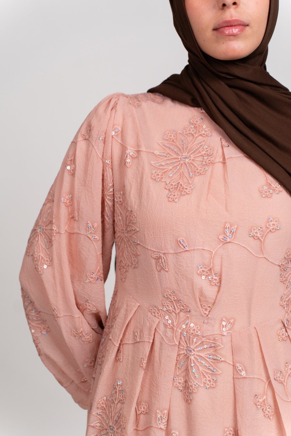 Sequin Detail Dress -Pink