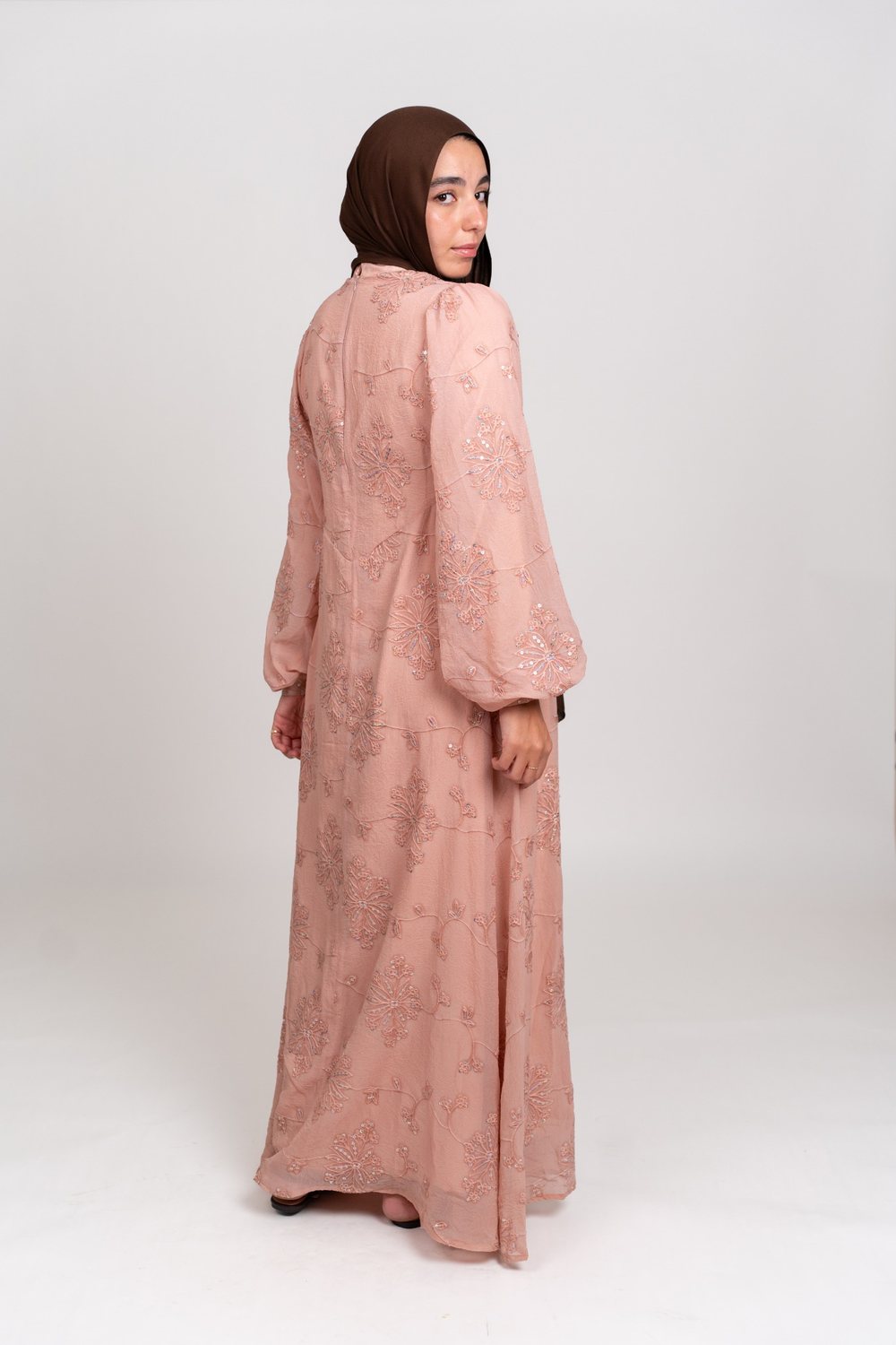 Sequin Detail Dress -Pink