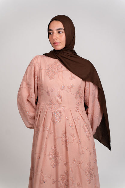 Sequin Detail Dress -Pink