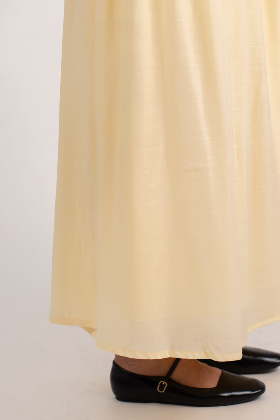 Soft Flow Maxi Skirt -Yellow