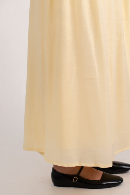 Soft Flow Maxi Skirt -Yellow