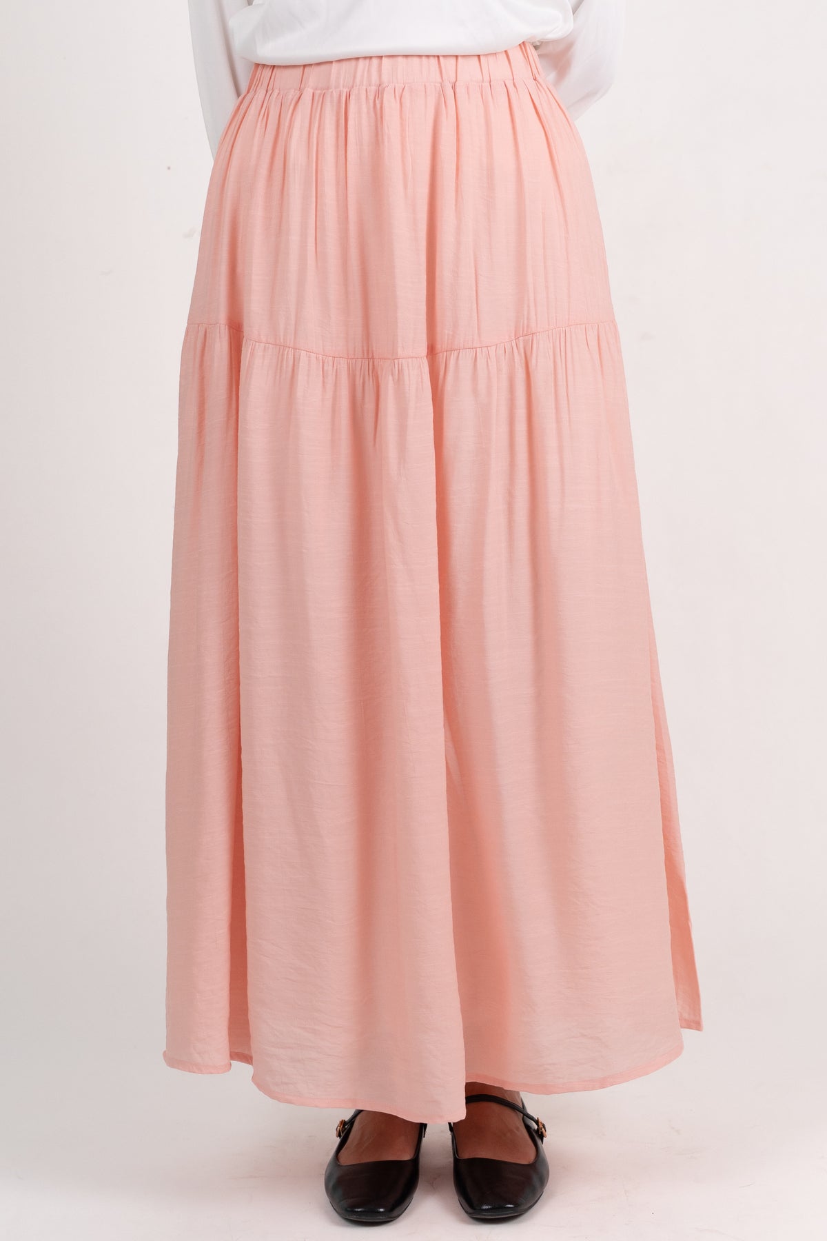 Soft Flow Maxi Skirt -pink