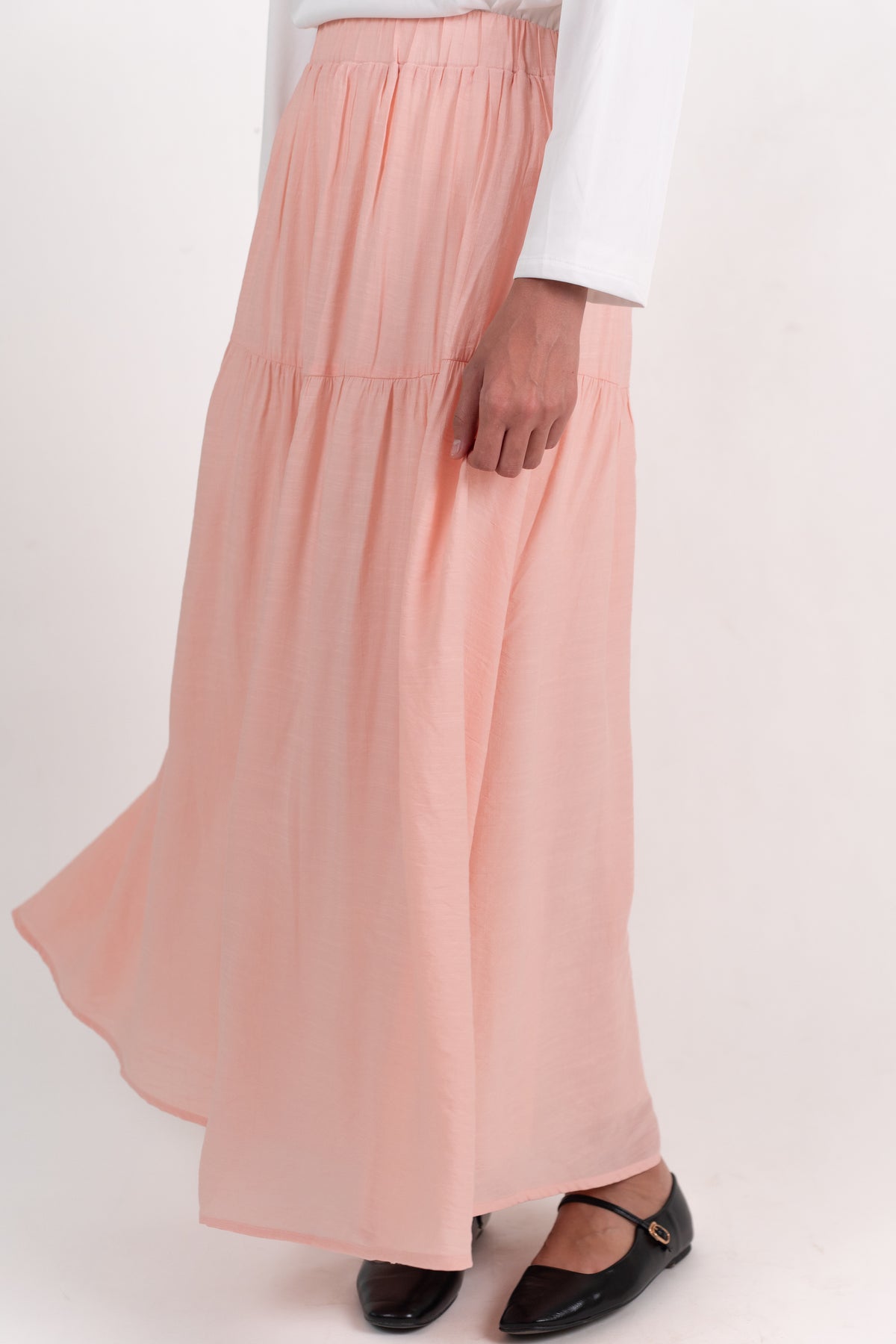 Soft Flow Maxi Skirt -pink