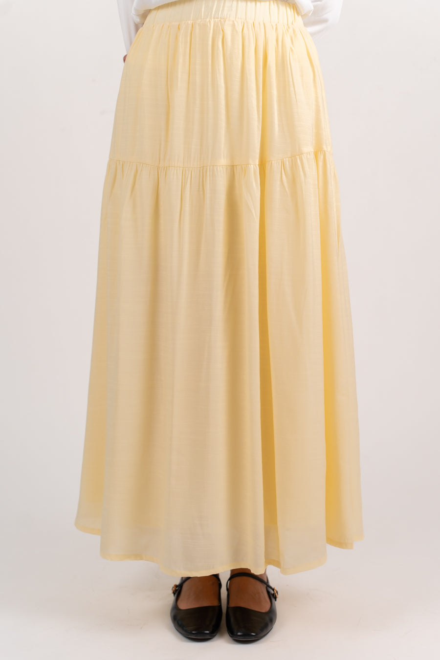 Soft Flow Maxi Skirt -Yellow