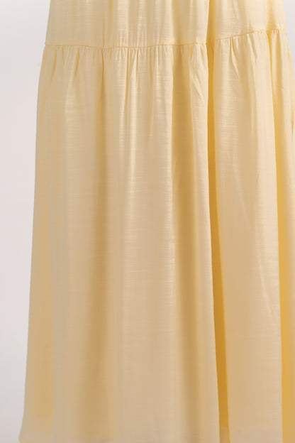 Soft Flow Maxi Skirt -Yellow